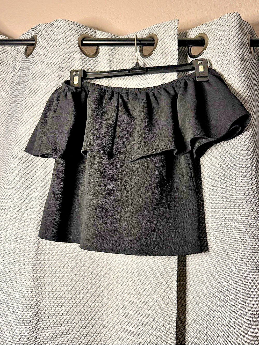 Black Spanish Style Off the Shoulder Blouse